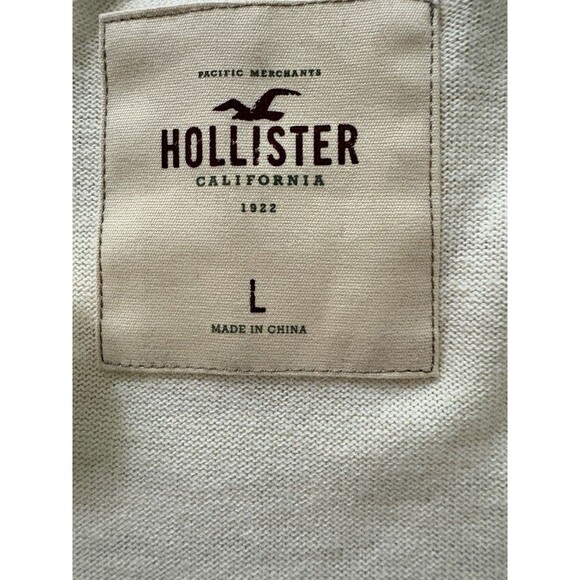 Vintage Hollister  Lg Y2K Cream Knit Cardigan Ruffle Edging Cotton Cottage Core - Picture 12 of 16